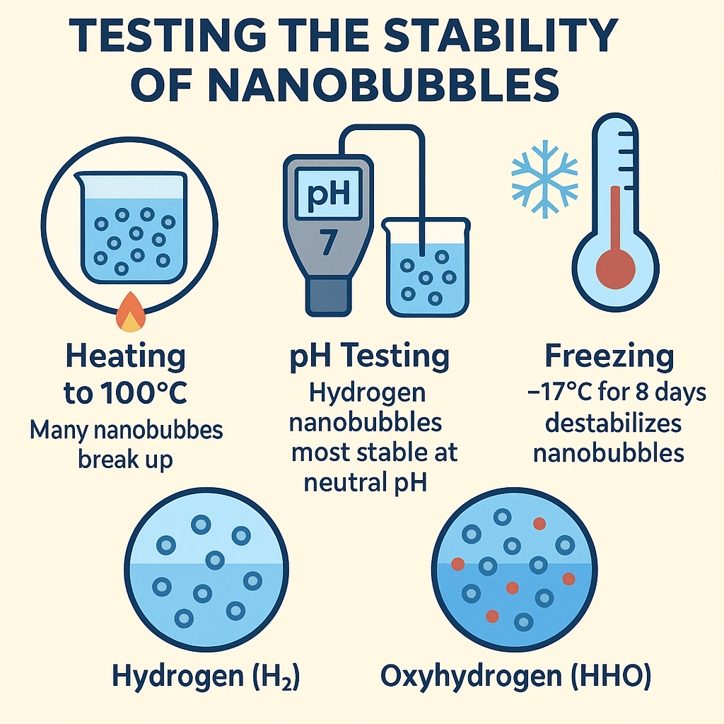 stability-of-hydrogen-and-oxyhydrogen-nanobubbles-addressing-the-challenges-of-temperature-and-ph
